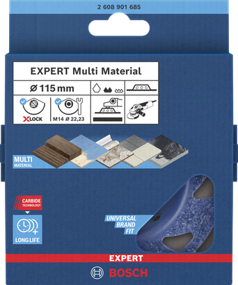 Đầu mài đa vật liệu Bosch EXPERT 115 mm.
